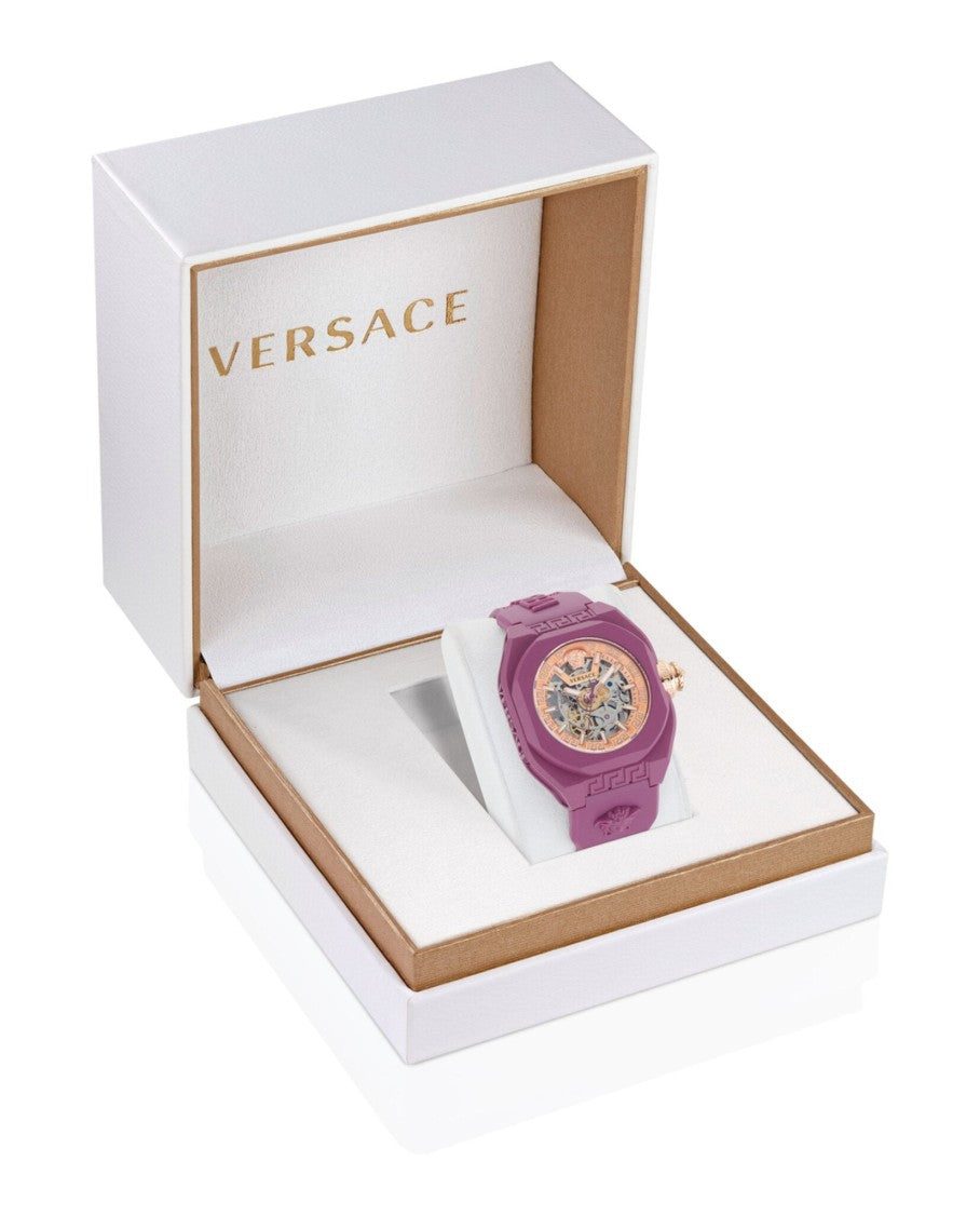 Versace V-Legend Skeleton Automatic Watch With Eco Ceramic Case