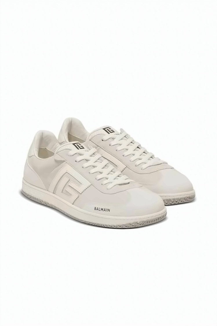 Balmain Minimalist Low-Top Sneakers With Textured Rubber Sole