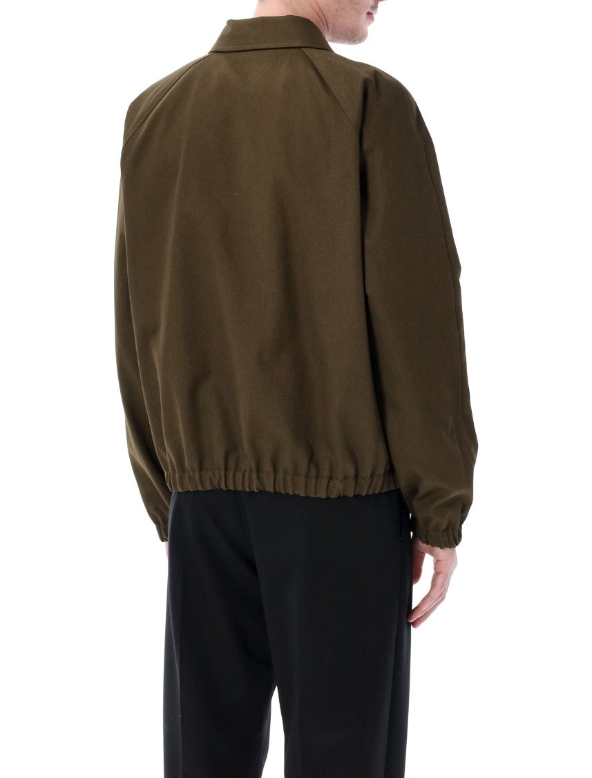 Valentino Garavani Vgold Cotton Gabardine Zip Jacket