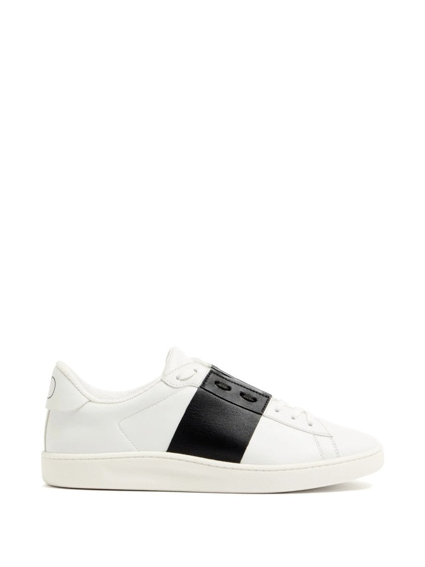 Valentino White Open Royco Leather Sneakers