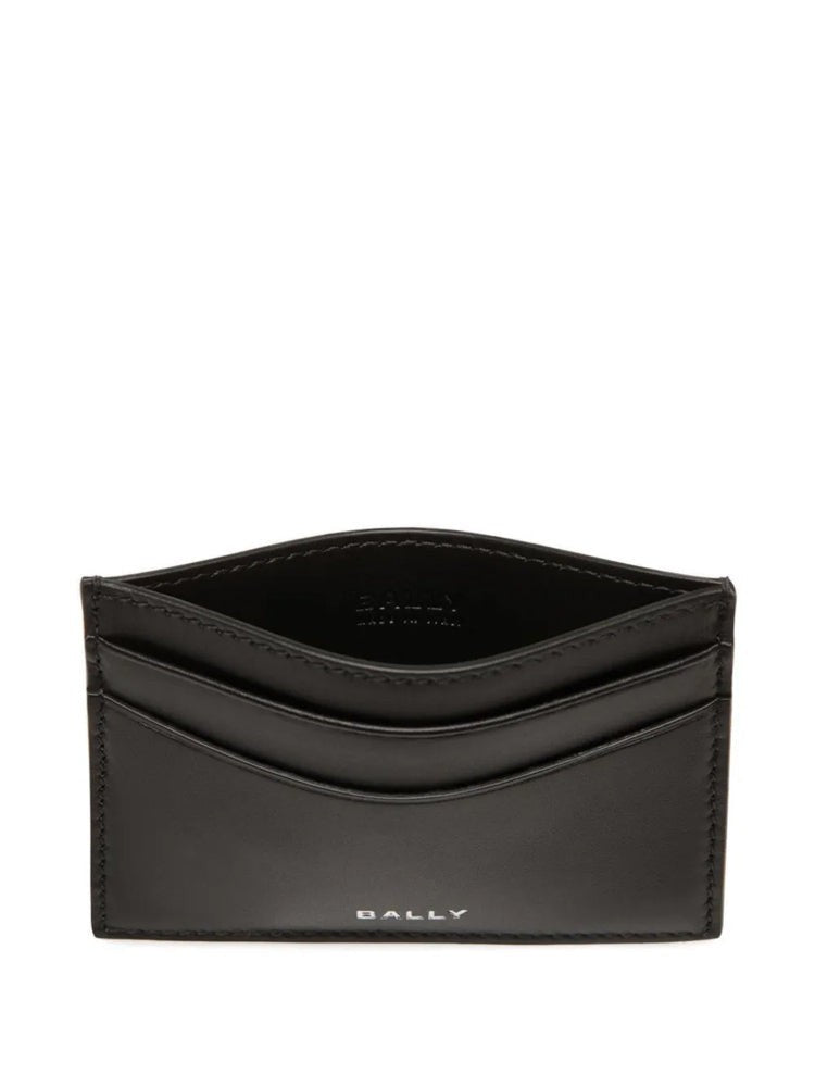 Bally Black Minimalist Leather Wallet