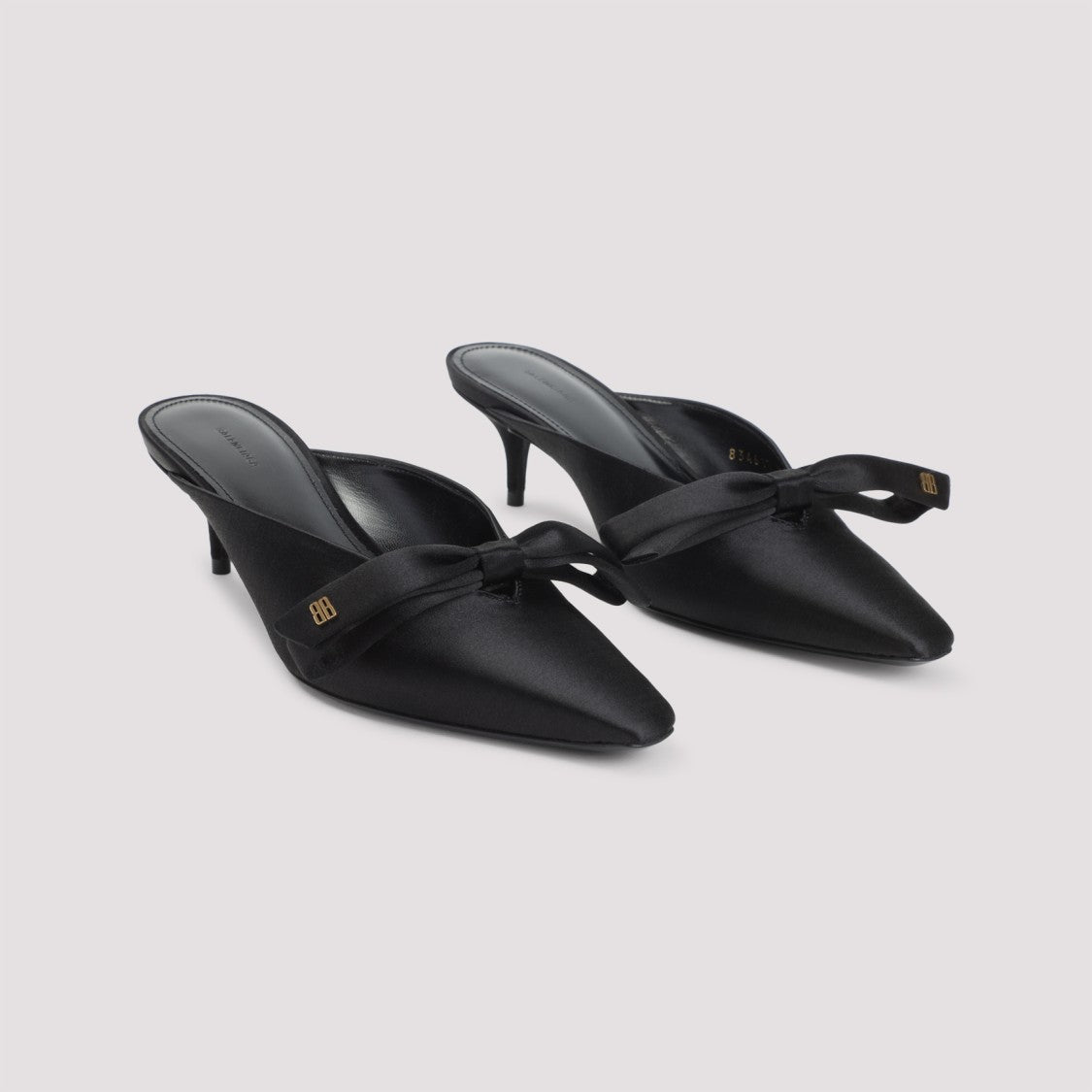 Balenciaga Nano Bow Black Viscose Mules