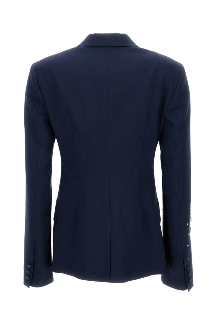 Des Phemmes Double-Breasted Blazer With Embroidery