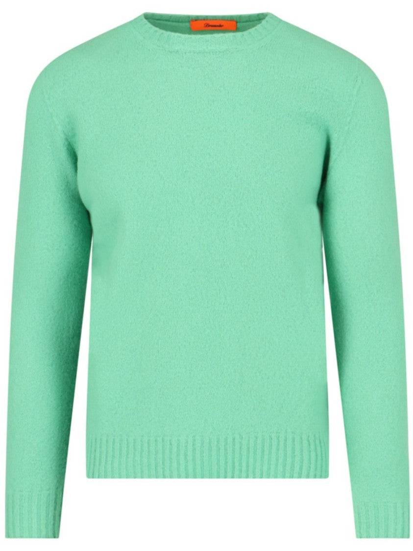 Drumohr Mint Green Wool Knitted Long Sleeve Shirt