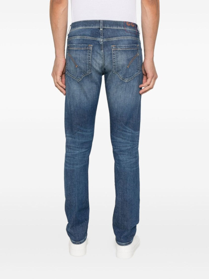 Dondup Straight-Leg Blue Jeans With Traditional Five-Pocket Styling