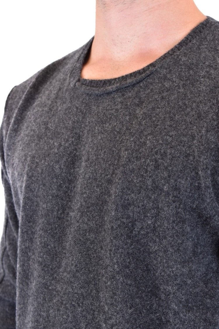 Isabel Benenato Sophisticated Knit Sweater With Textured Fabric