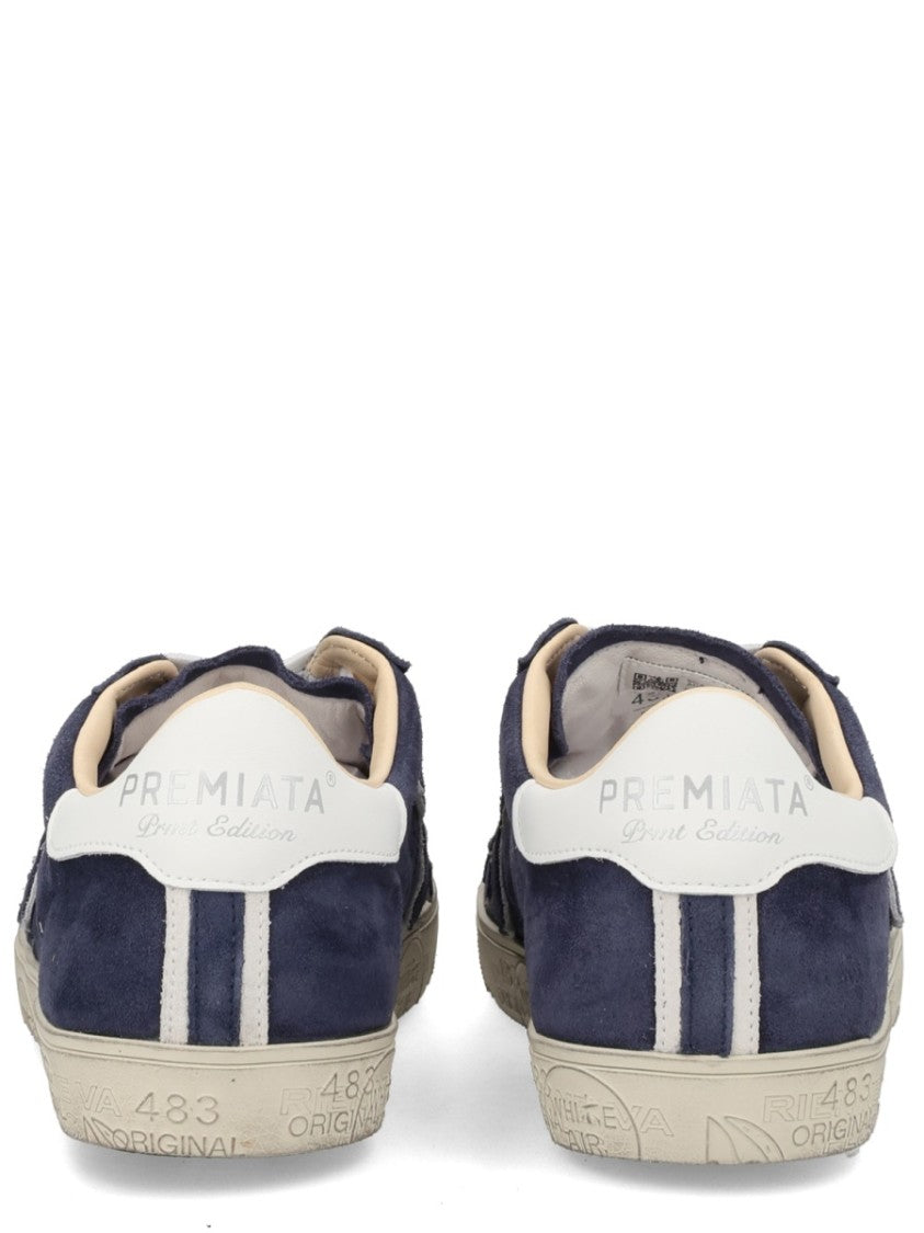 Premiata Steven 6643 Navy Leather Sneakers
