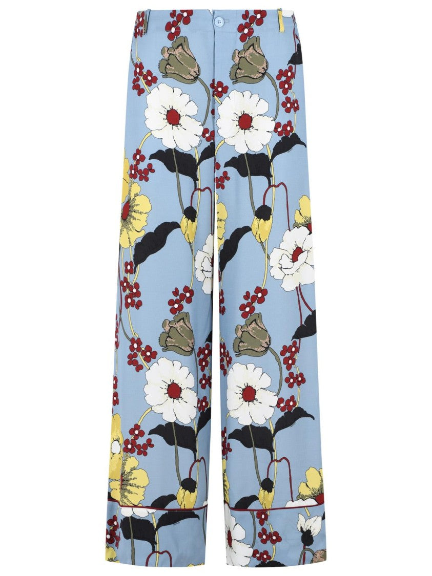 Marni Light Blue Viscose Trousers