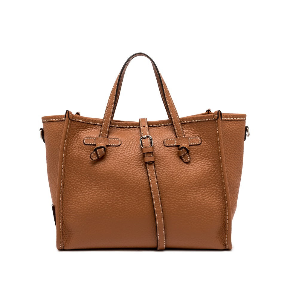 Marcella Brown Bubble Leather Handbag