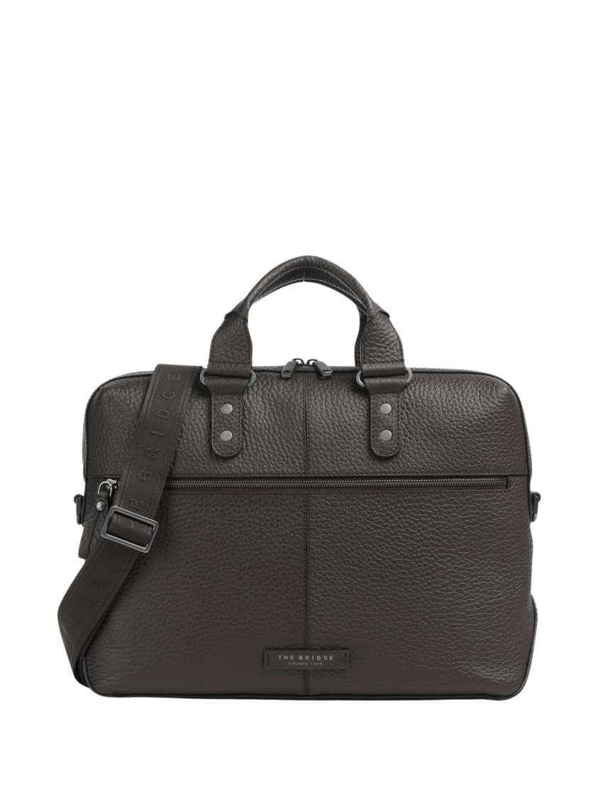 The Bridge Structured Grained Calf Leather Shoulder Bag