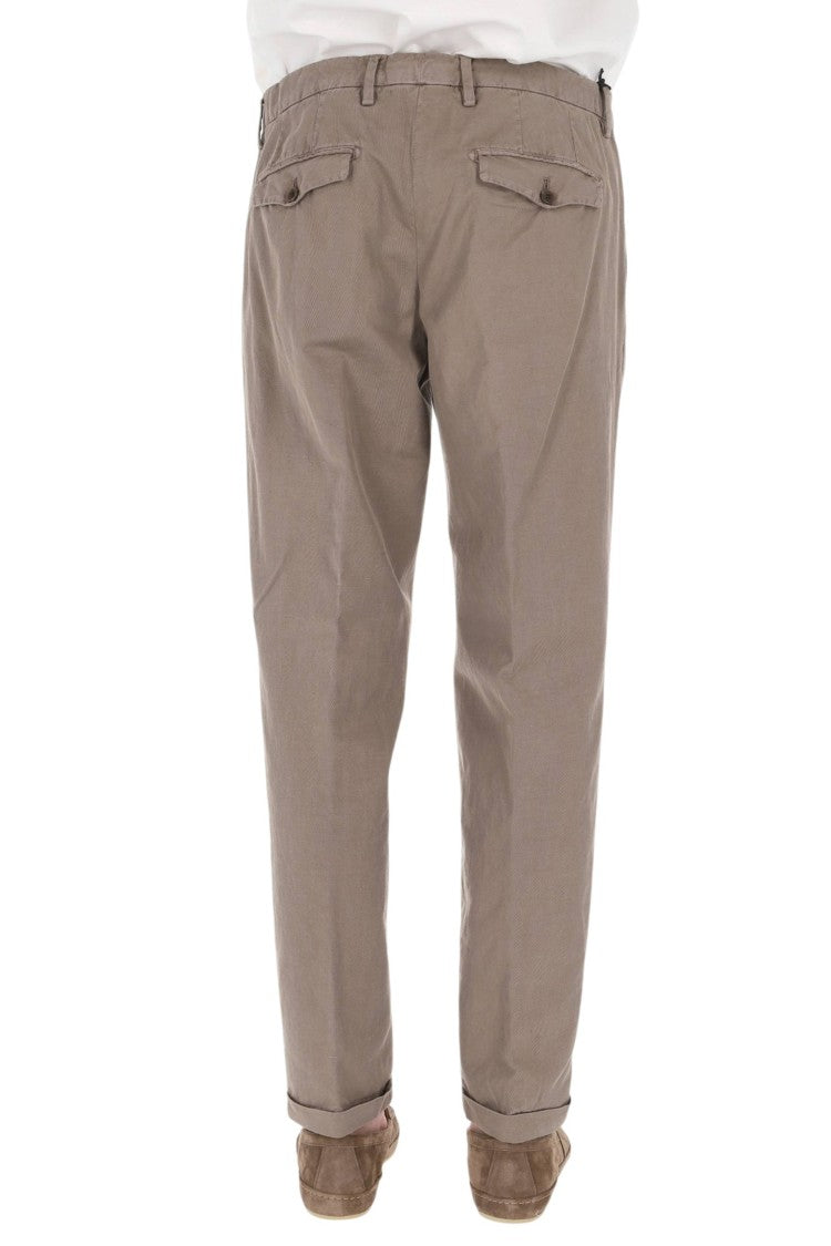 Myths Relaxed Fit Cotton-Linen Trousers With Tapered Leg