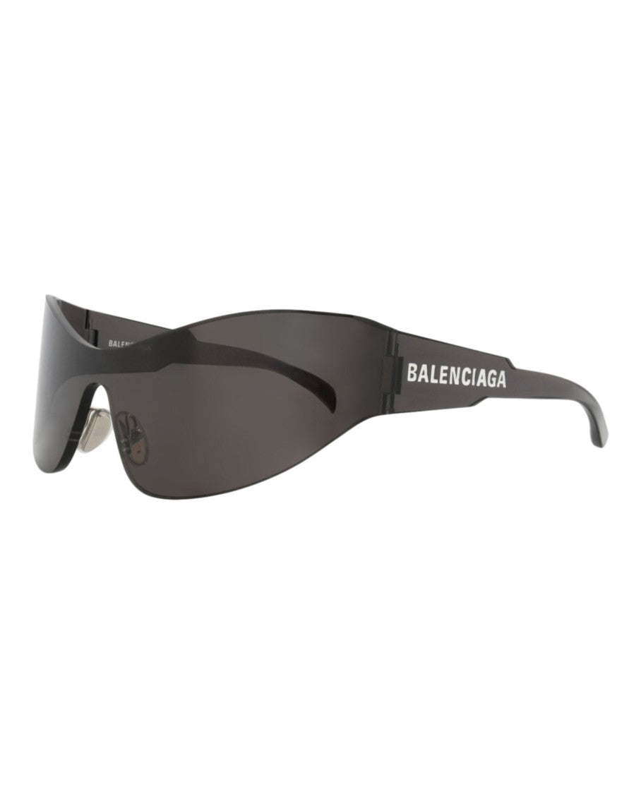 Balenciaga Shield-Frame Wraparound Sunglasses With Integrated Nose Pads