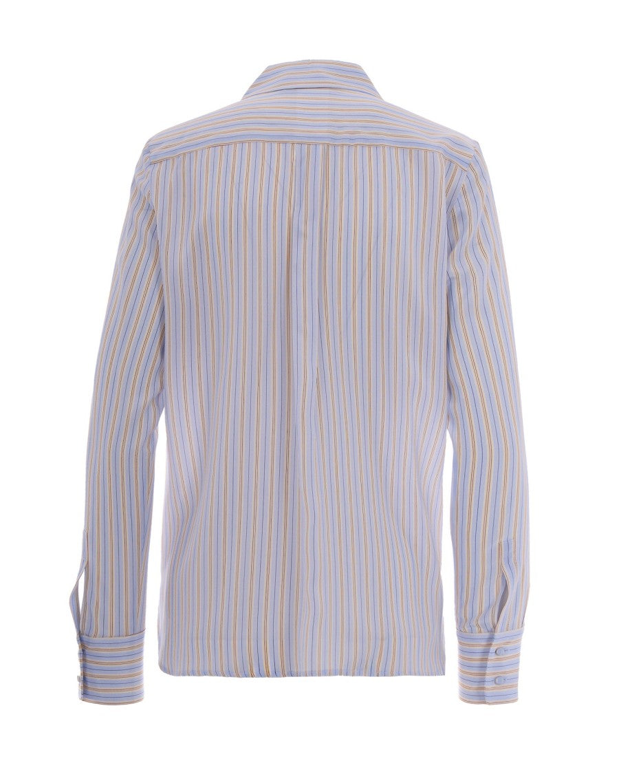 Max Mara Light Blue Striped Shirt