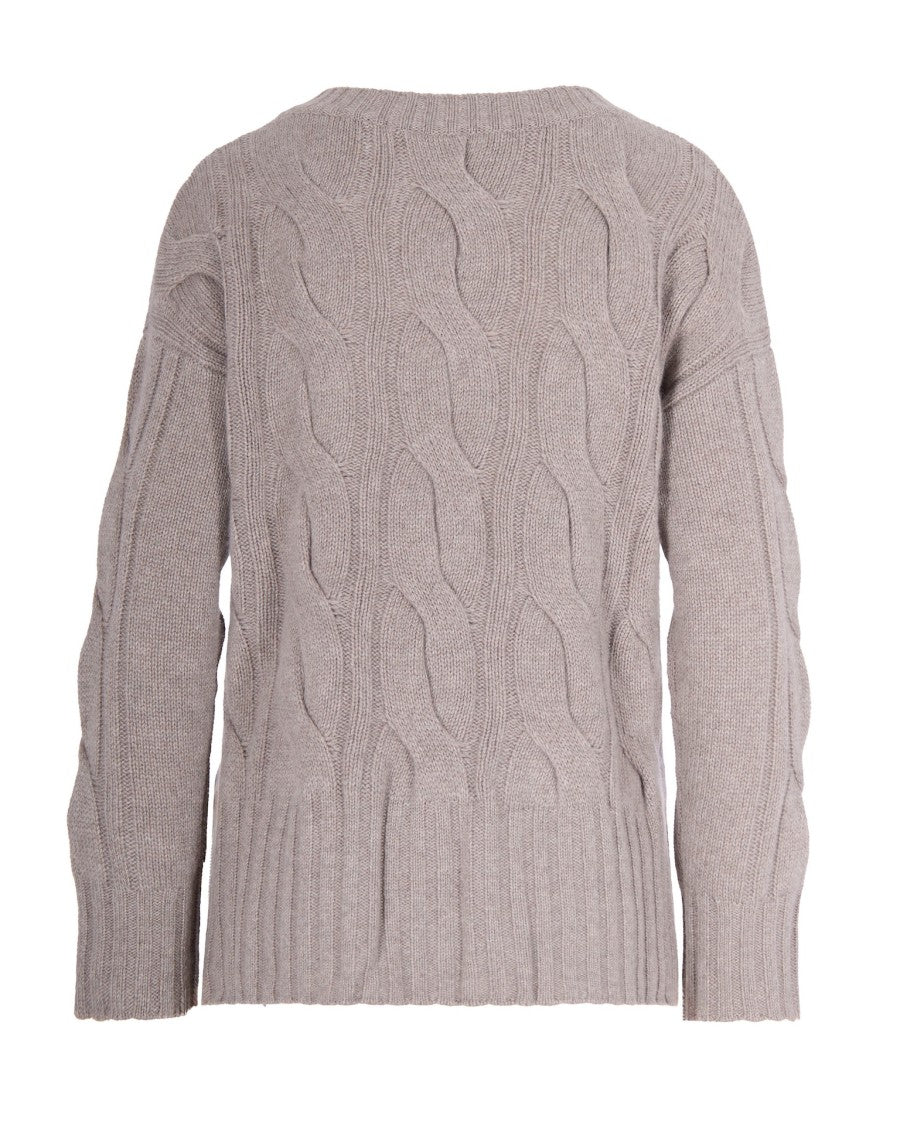 Alpha Studio Greige Cashmere Sweater