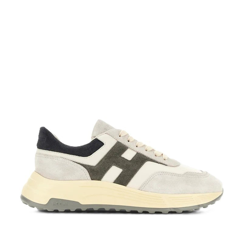 Hogan Suede Leather Chunky Cream Sole Sneakers