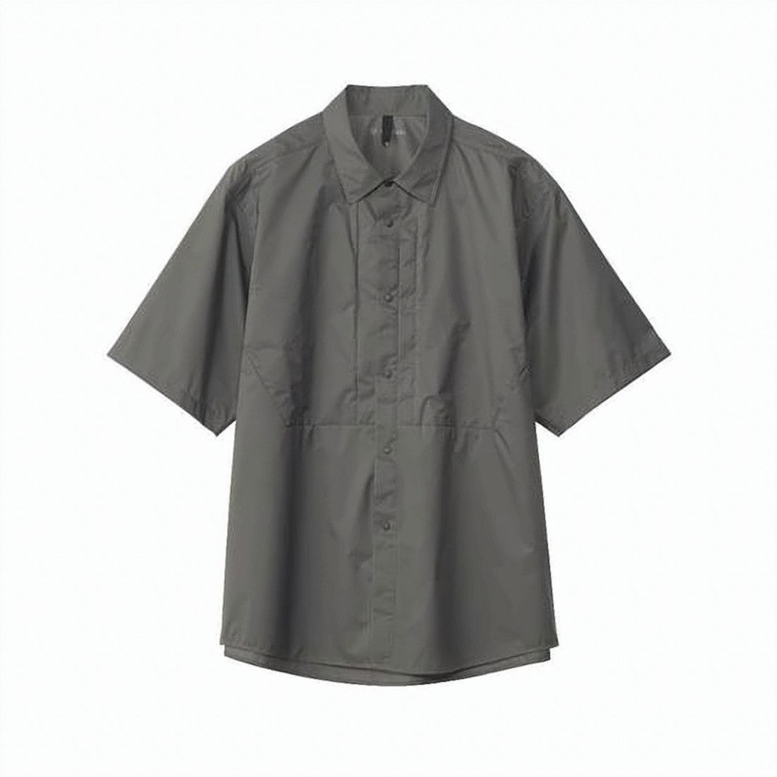 Goldwin Short-Sleeved Grey Top With Classic Collar
