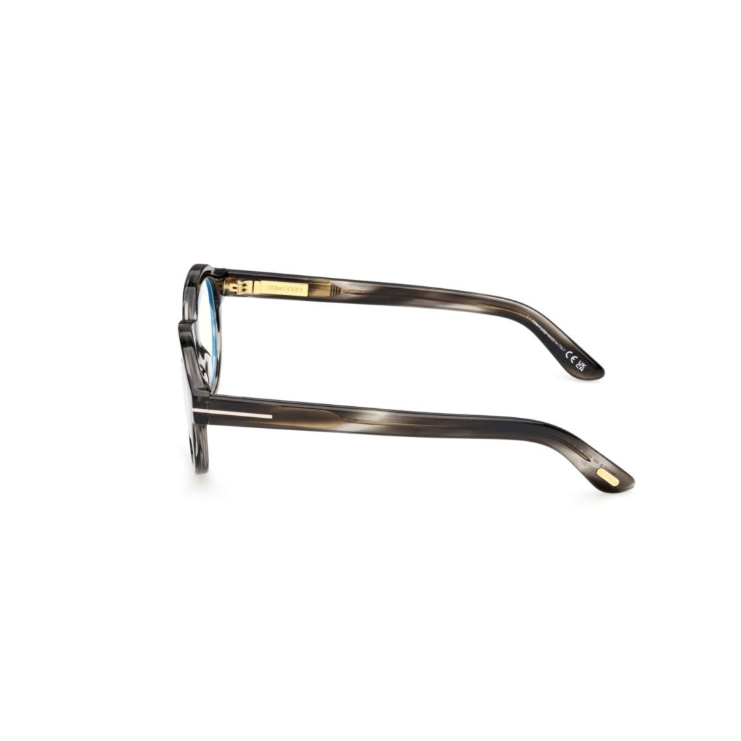 Tom Ford Ft6037-B Rounded Tortoiseshell Acetate Eyeglasses