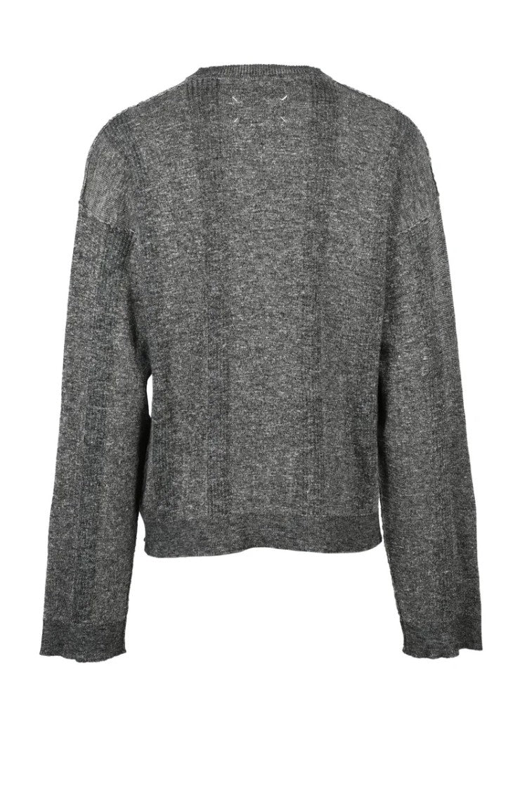 Maison Margiela V-Neck Pullover - Red