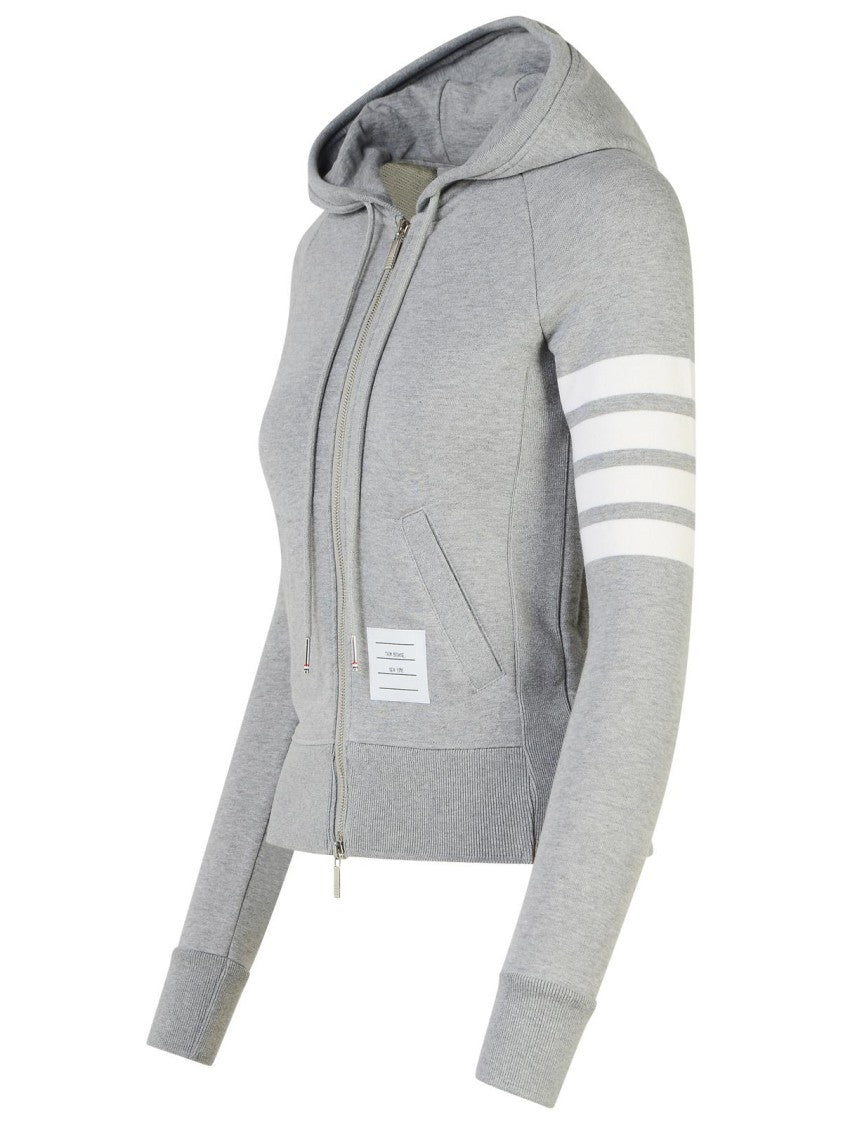 Thom Browne 4-Bar' Grey Cotton Sweater