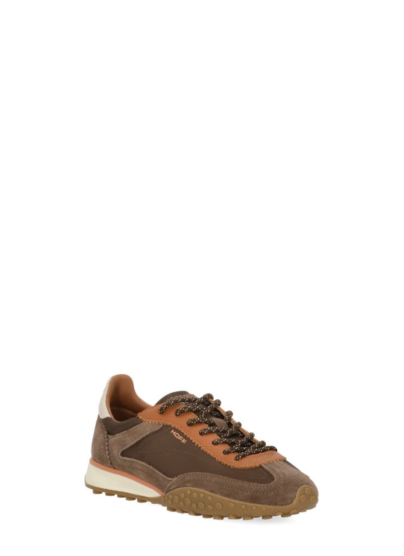 Hoff Brown Multi-Tone Elements Textured Sole Suede Sneakers