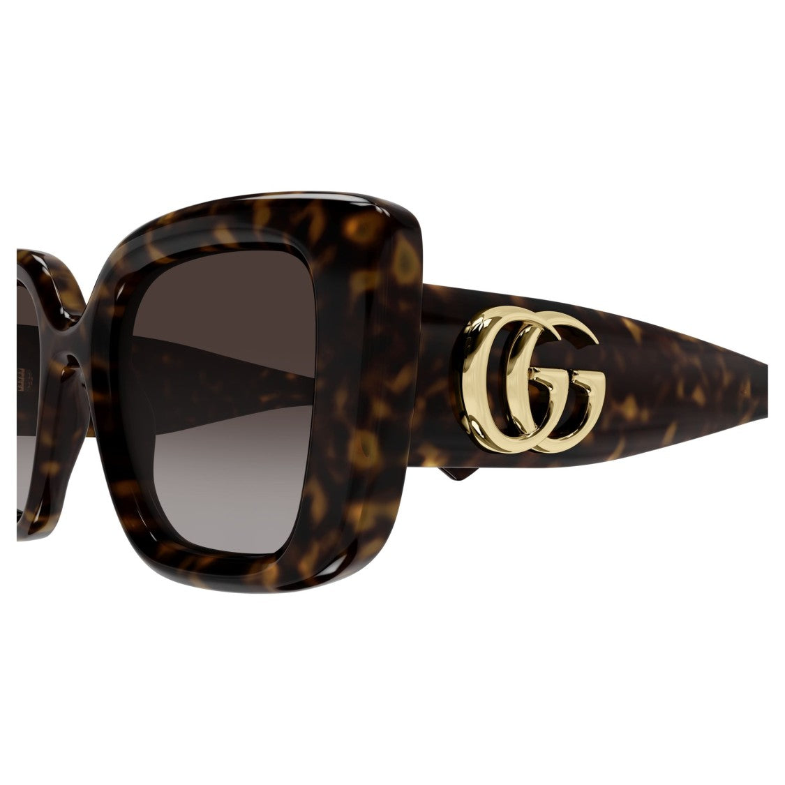 Gucci Gg1975s Oversized Square Tortoiseshell Sunglasses