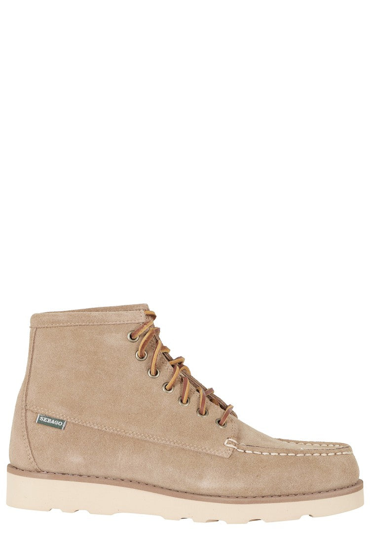 Sebago Camel Beige Tala Mid Navajo Suede Moccasin Boots