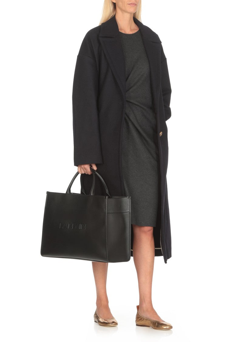 Lanvin Black Leather Shopping Bag