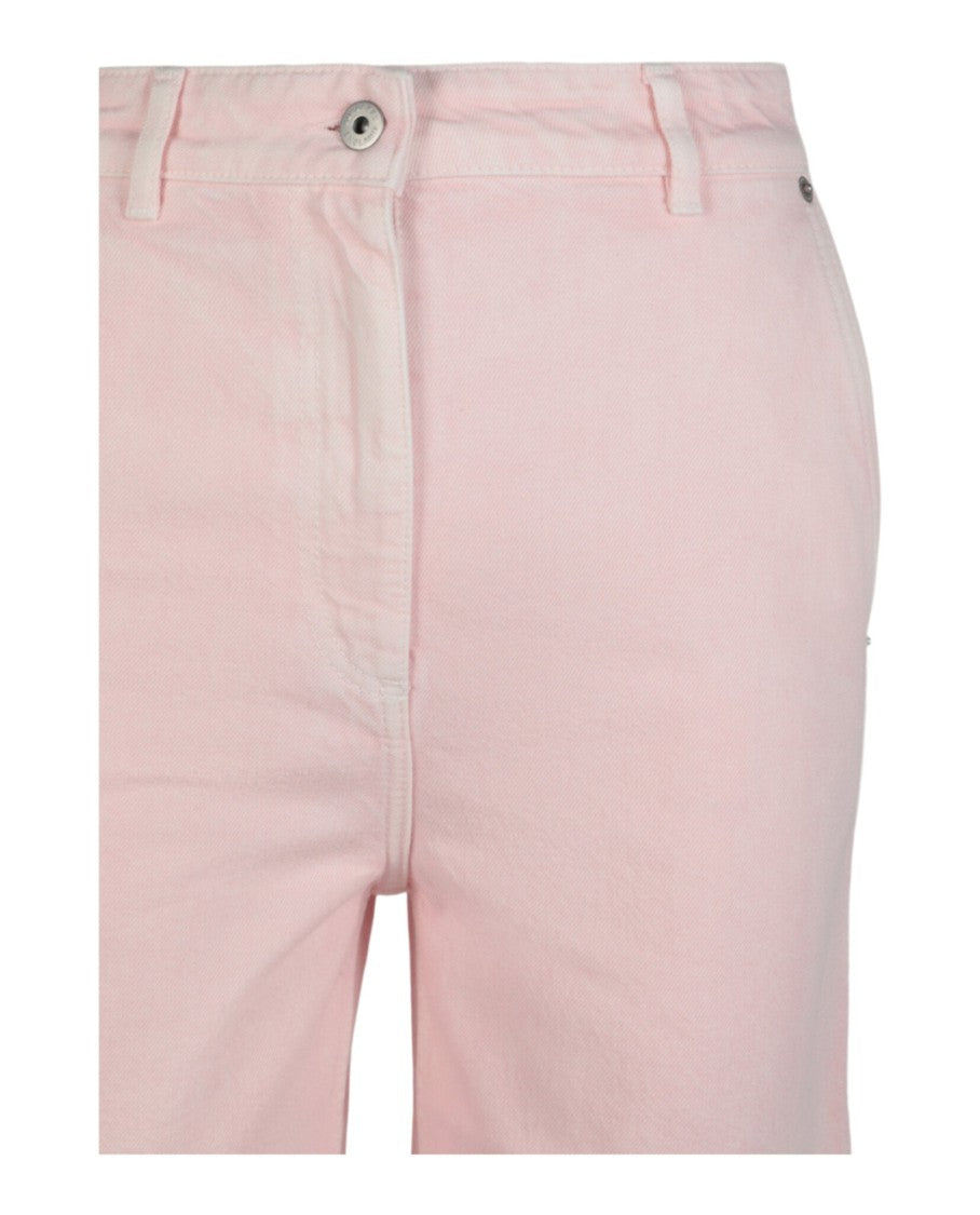 Burberry High-Rise Bermuda Shorts With Calfskin Leather Trim