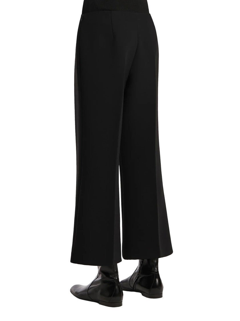 Khaite Tailored Flared Trousers In Technical Black Fabric