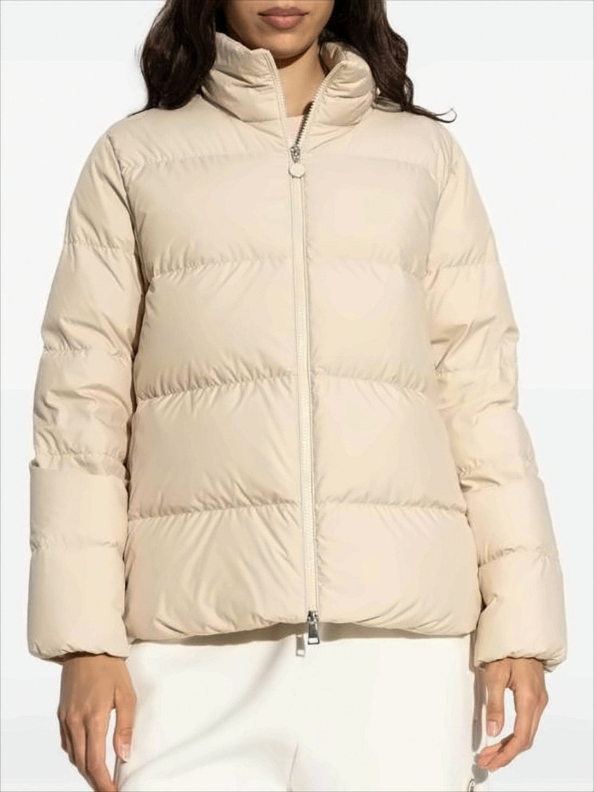 Moncler Boxy Cropped Padded Jacket With Horizontal Quilting