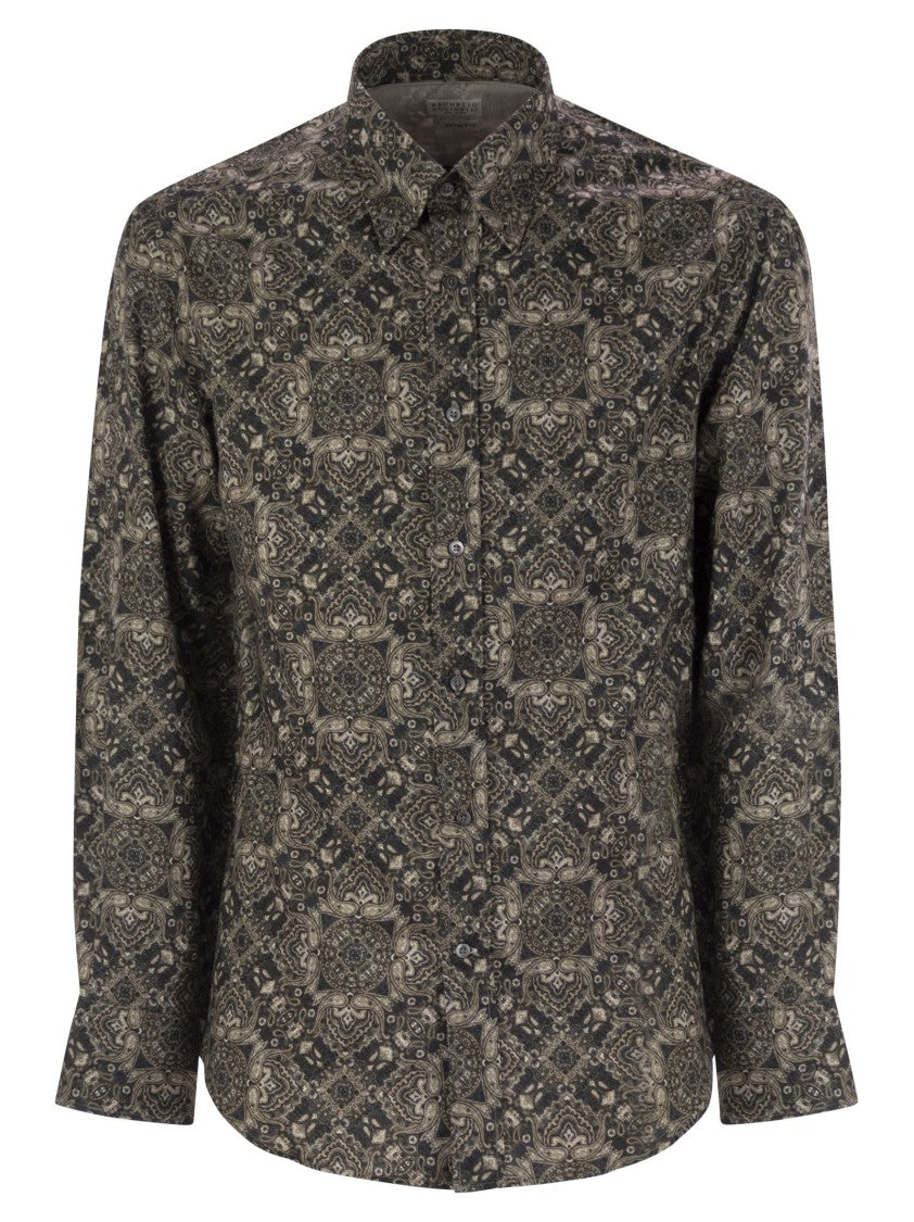 Brunello Cucinelli Classic Easy Fit Cotton Shirt