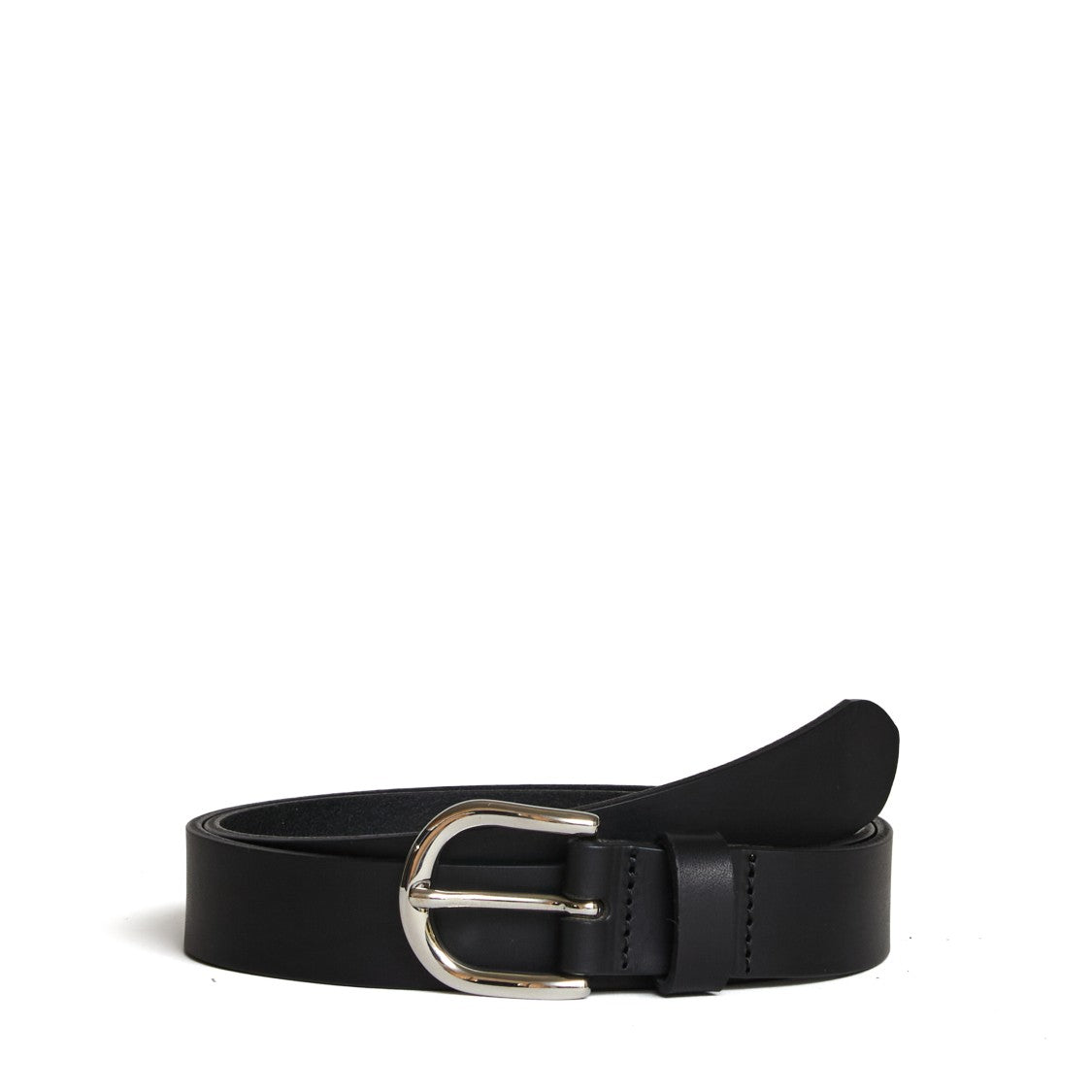 Isabel Marant Narrow Black Bovine Leather Belt