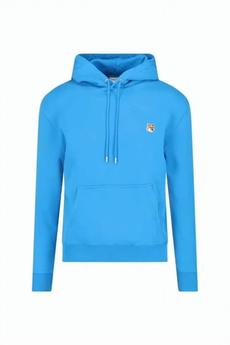 Maison Kitsuné Regular Fit Cotton Hoodie With Fox Head Patch