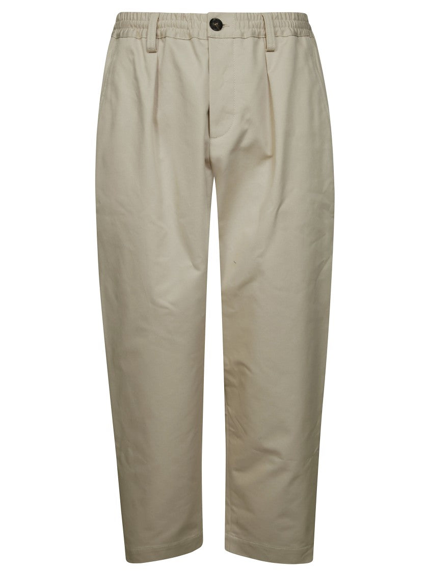 Marni Relaxed Fit Low-Rise Trousers With Tapered Leg