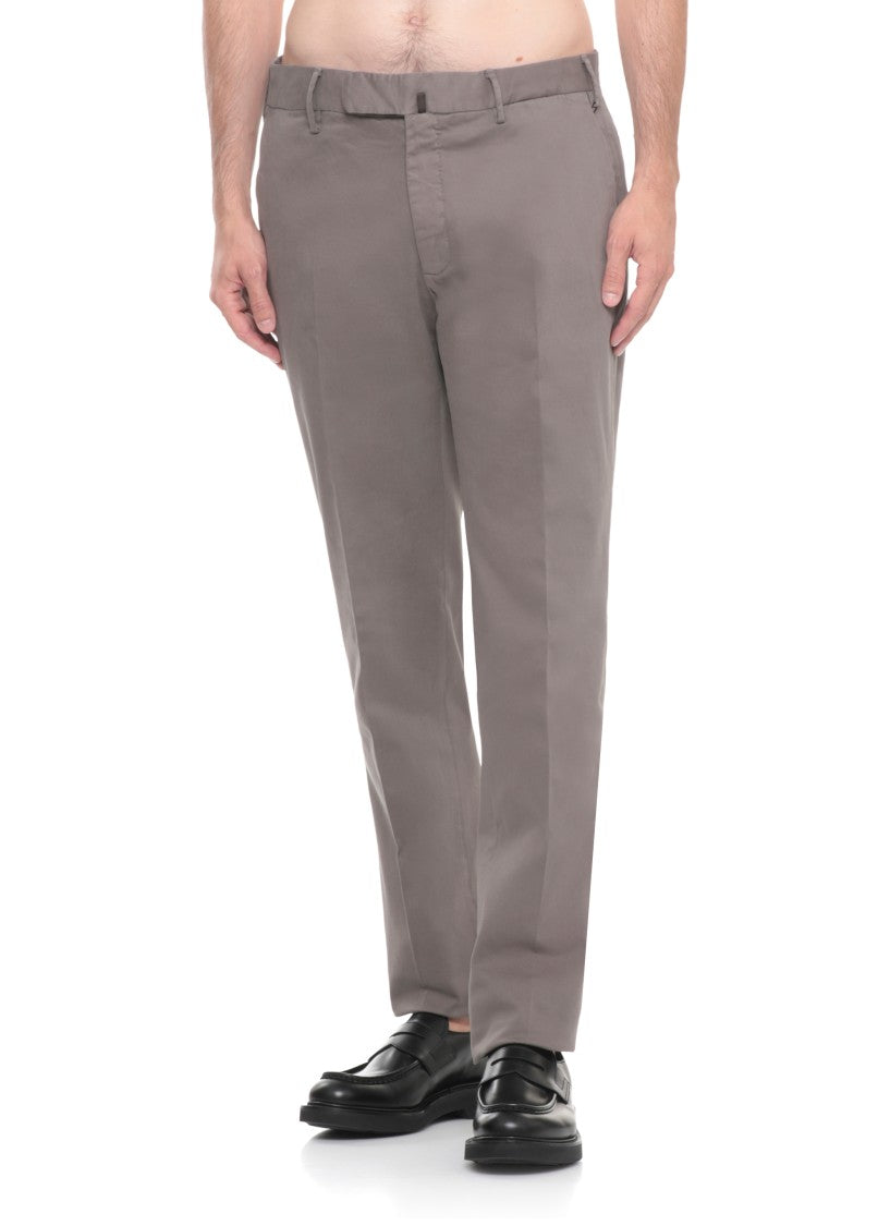 Incotex Tailored Grey Cotton Pants With Versatile Design