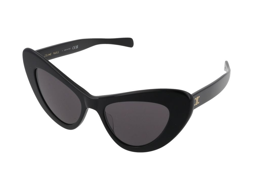 Celine Bold Frame Gold Accent Cat-Eye Sunglasses