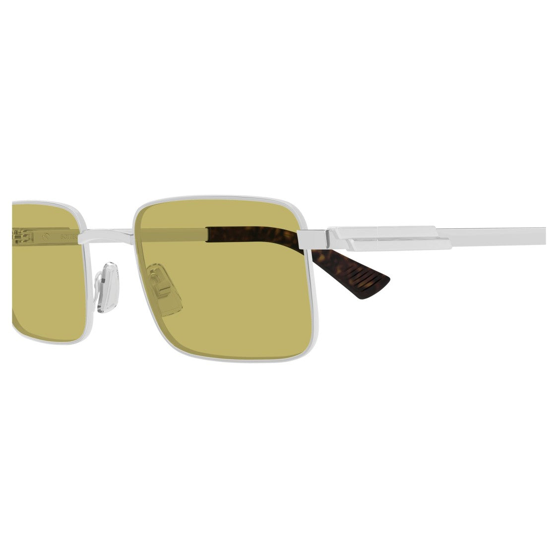 Bottega Veneta Bv1469s Rectangular Metal Sunglasses