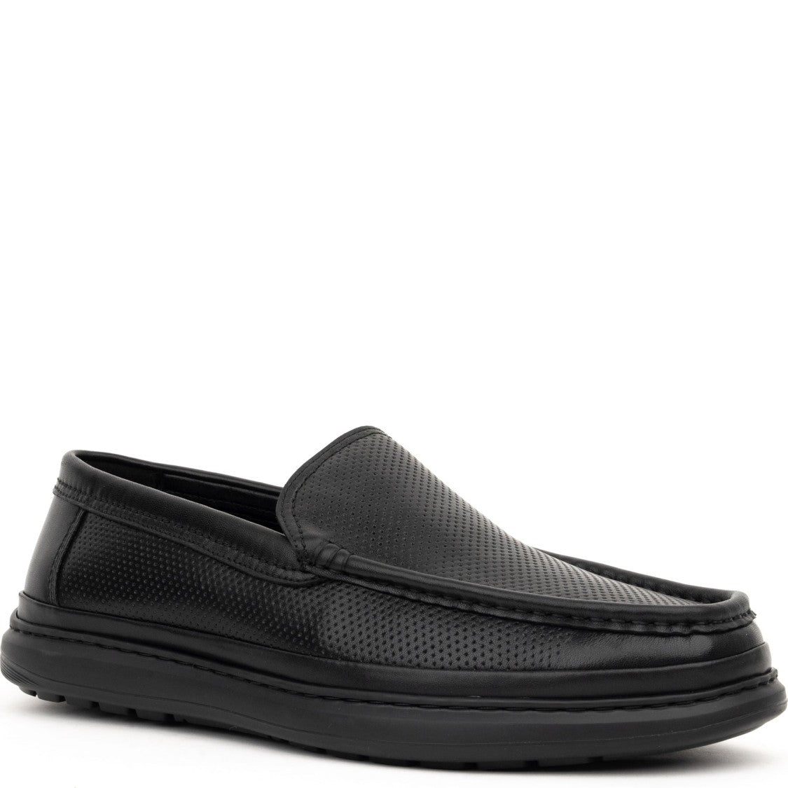 Sergio Moretti Casual Black Closed Flats Loafers