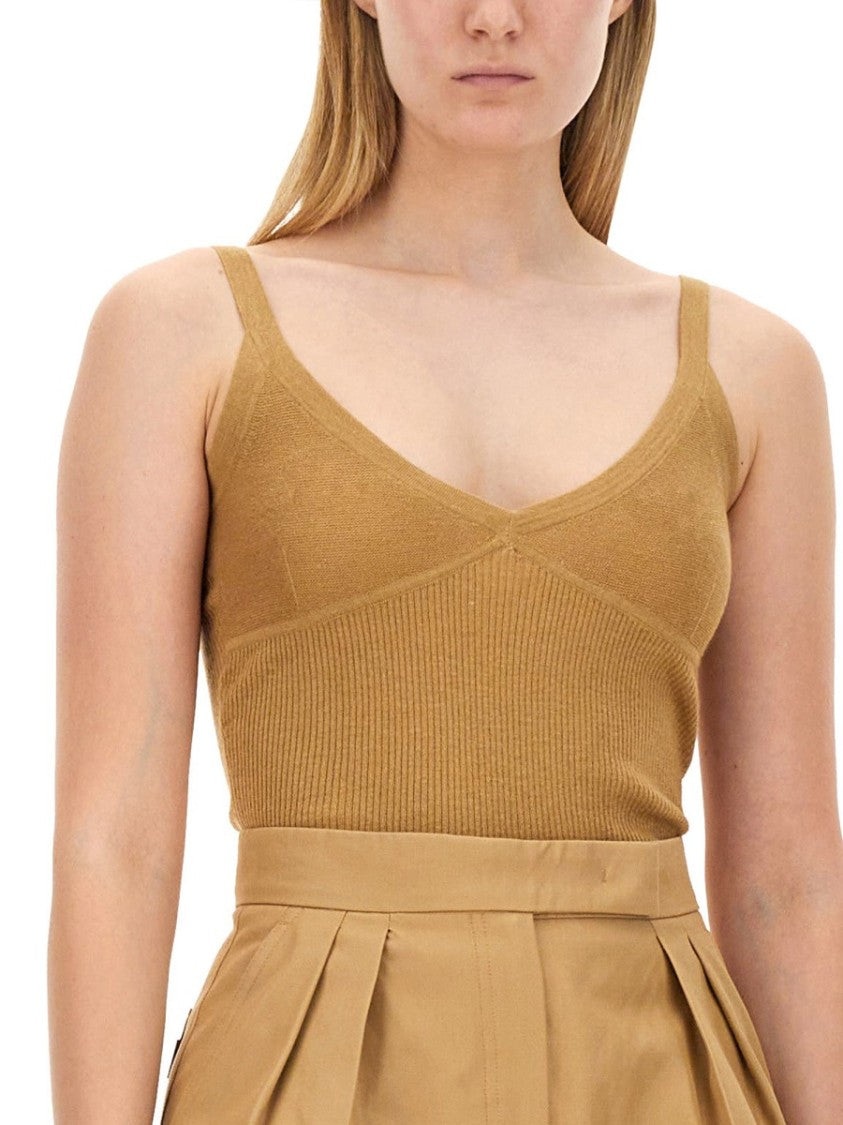 Max Mara Refined Slim Fit Top In Silk-Cashmere Blend