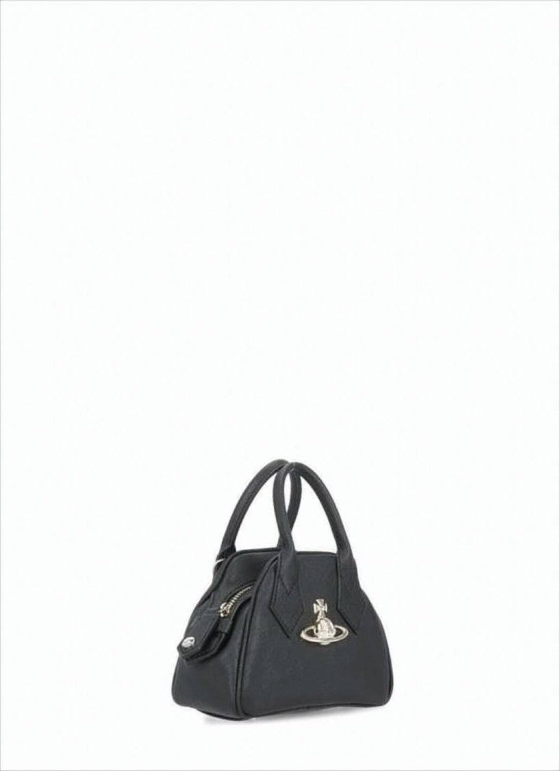 Vivienne Westwood Textured Synthetic Leather Crossbody Bag With Metallic Emblem