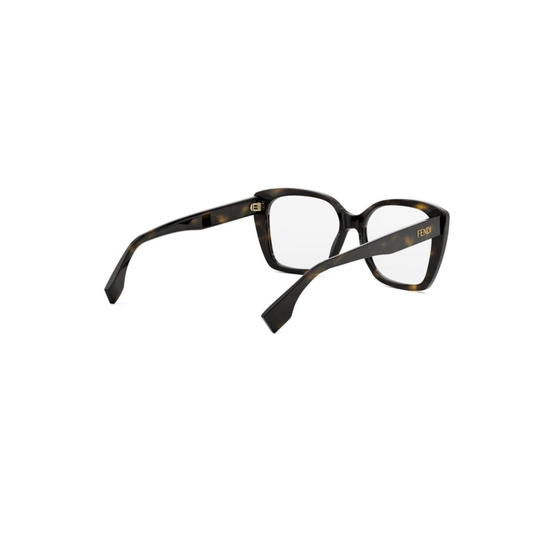 Fendi Fe50127i Oversized Square Tortoiseshell Frame Eyeglasses