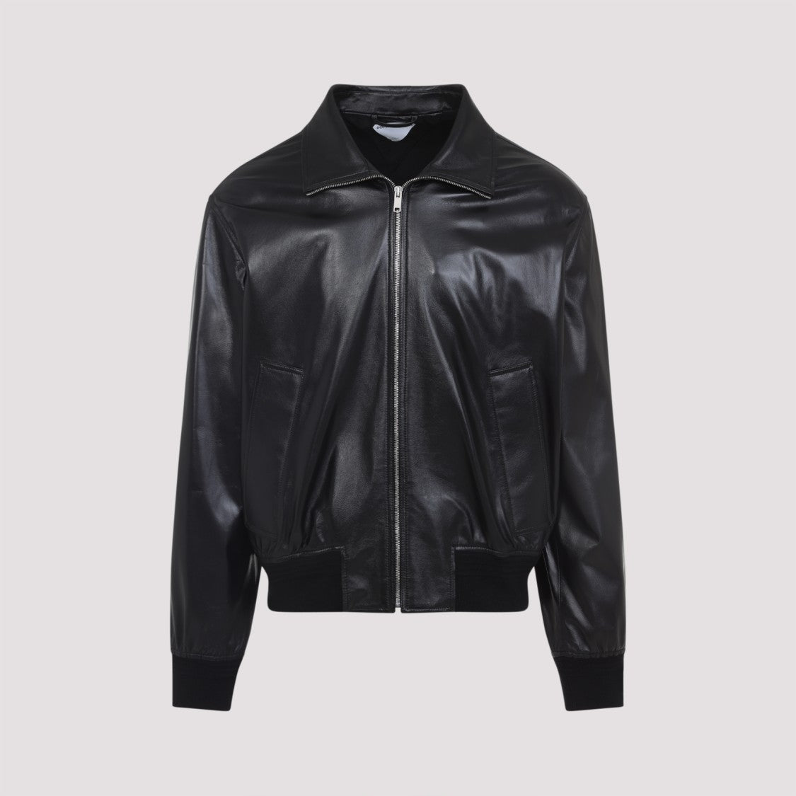 Bottega Veneta Nappa Leather Coat With Classic Collar