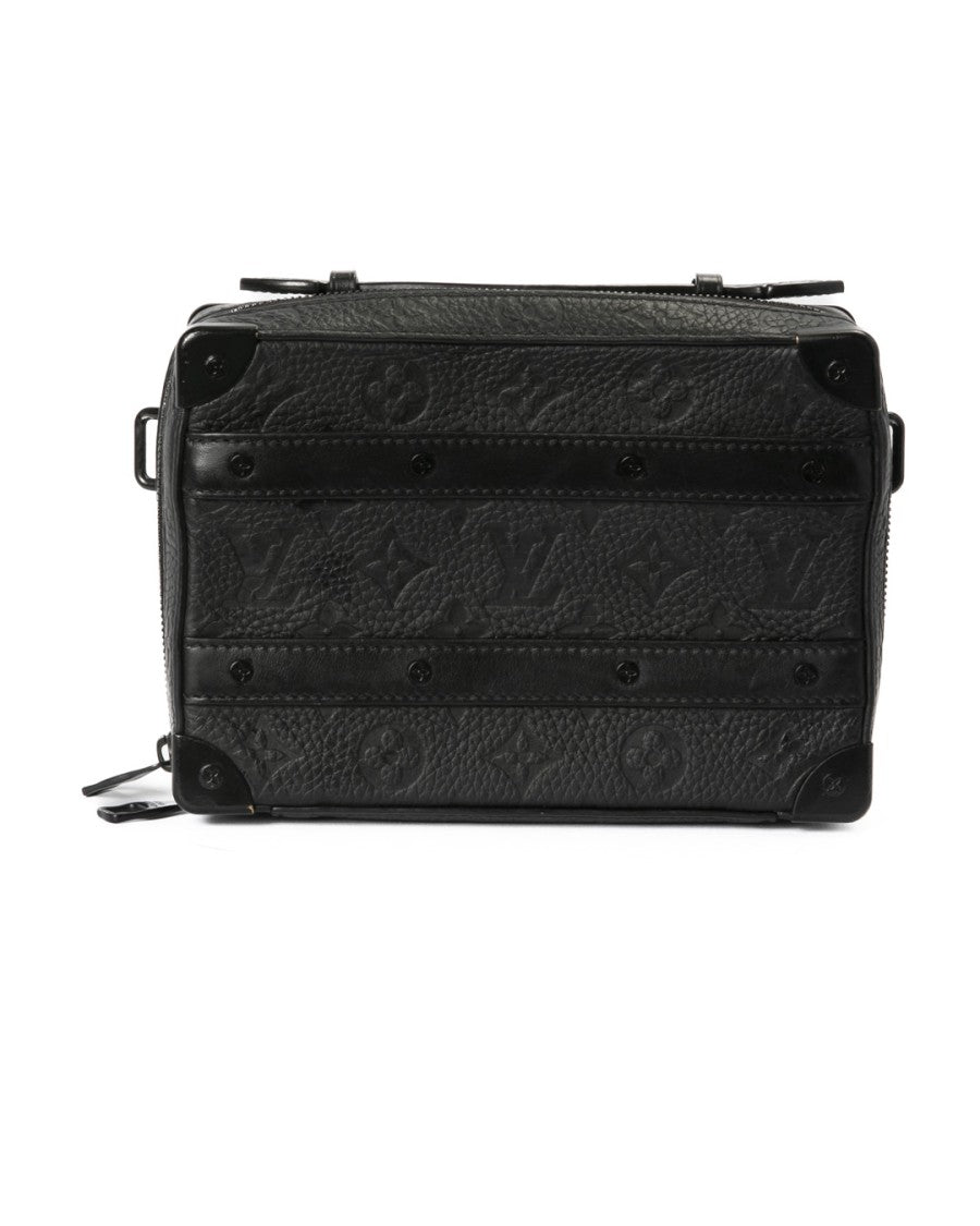 Louis Vuitton Black Soft Trunk Handle Pm Taurillon Leather Bag