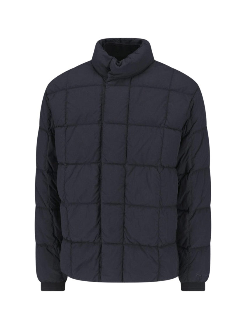 Massimo Osti Studio Black Quilted High Collar Padded Down Jacket