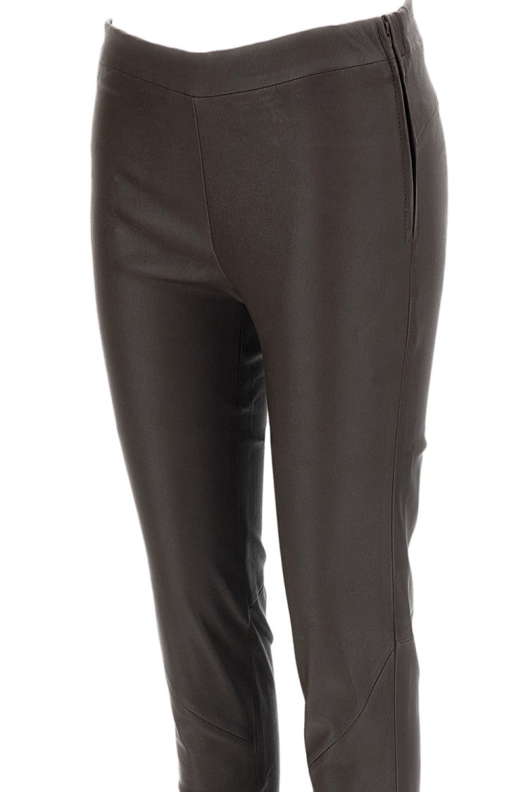Arma Brown Stretch Nappa Leather Legging Pants
