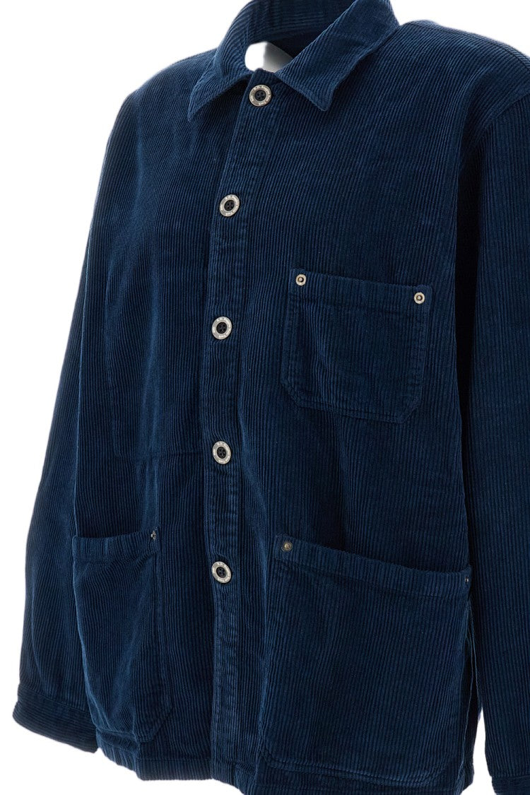 Bdbaggies Blue Utility Cotton Corduroy Overshirt Jacket