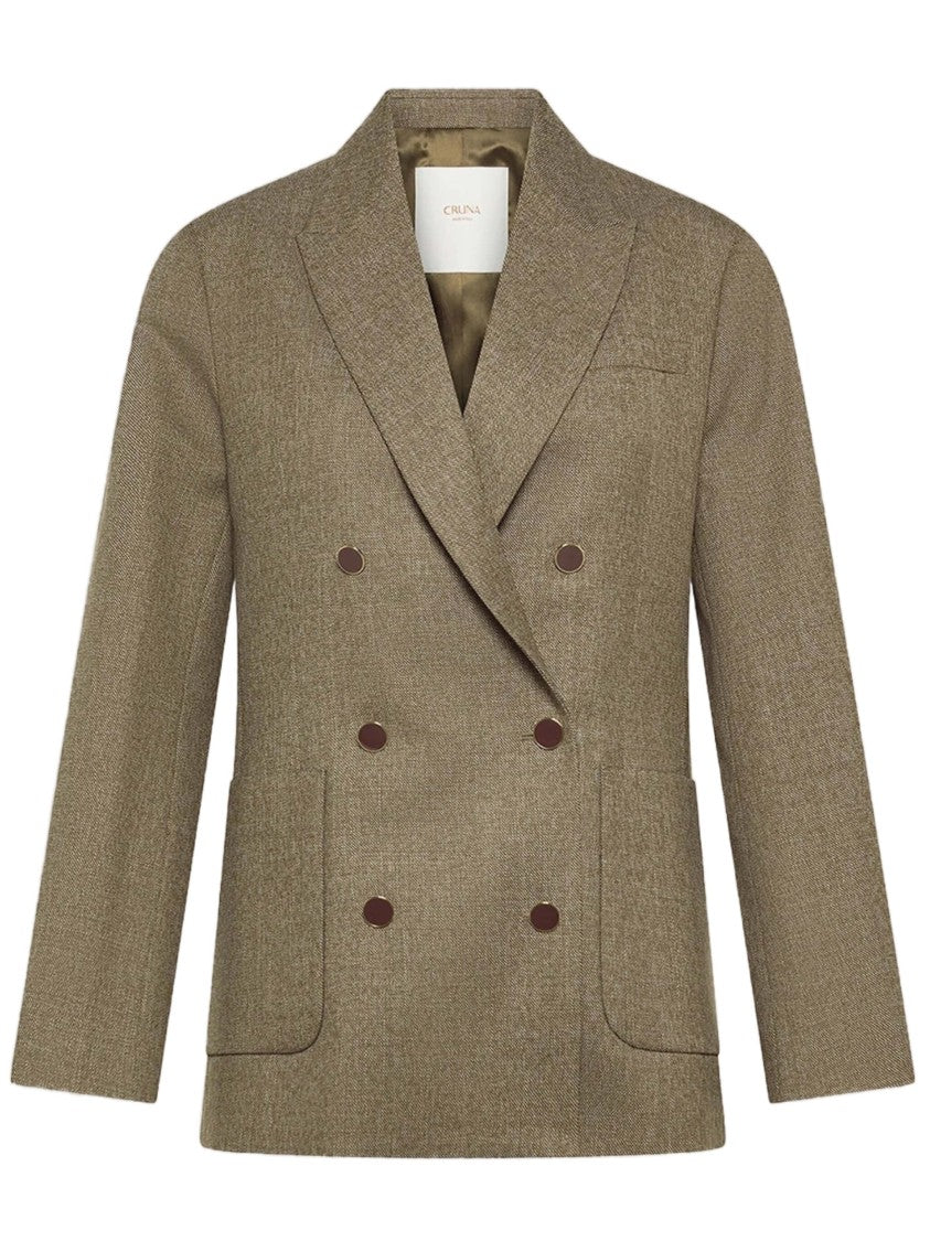 Cruna Structured Boxy Double-Breasted Blazer