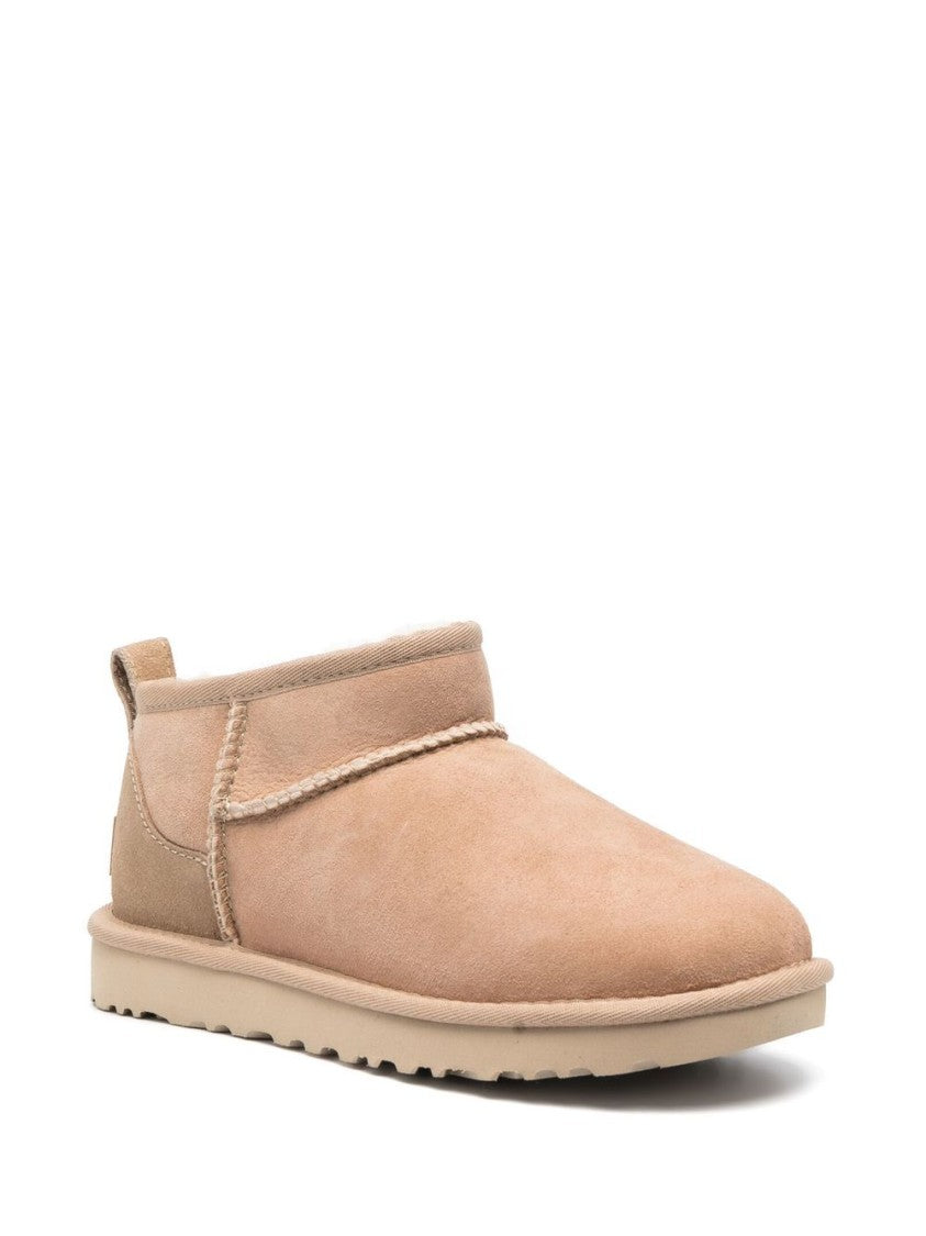 Ugg Low-Cut Beige Calf Leather Boots