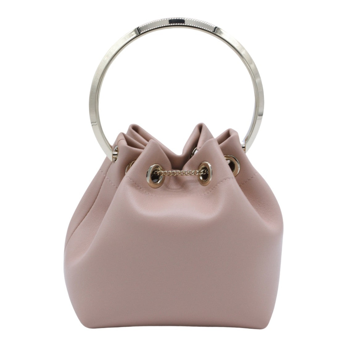 Jimmy Choo Structured Bucket Bag With Metallic Handle