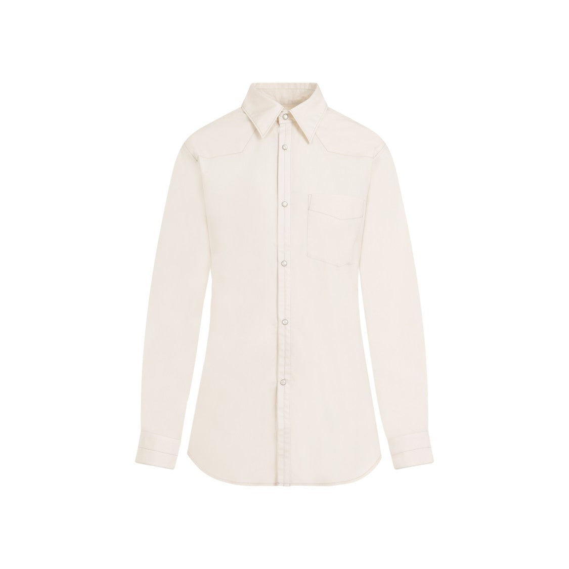 Lemaire Western Fitted Cream Cotton Shirt